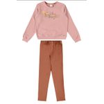 Conjunto carinhoso esquilo Rosa