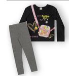 Conjunto Blusa e Legging Menina Infantil Elian Preto