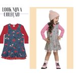 conjunto vestido infantil com blusa