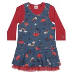 conjunto vestido infantil com blusa