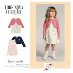 Conjunto Vestido e Bolero Infantil Brandili