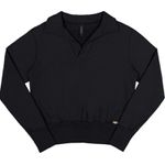 Blusa Polo Moletom Preta