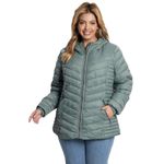 Jaqueta puffer feminina plus size