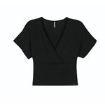 BLUSA MALHA TRANSPASSADA Preta