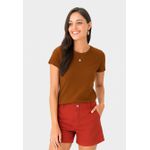 Blusa Básica Feminina Baby Look Em Algodão