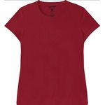 Blusa Básica Feminina Baby Look Em Algodão Bordo