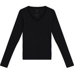 Blusa Básica Feminina Manga Longa Cotton Light