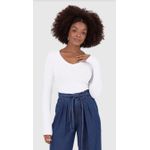 Blusa Básica Feminina Manga Longa Cotton Light