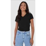 Blusa Básica Feminina Decote V Em Algodão