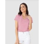 Blusa Básica Feminina Decote V Em Algodão