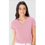 Blusa Básica Feminina Decote V Em Algodão