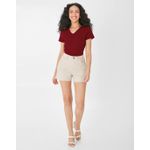 Blusa Básica Feminina Decote V Em Algodão