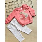 Conjunto Bordado Bebê Menina Mundi