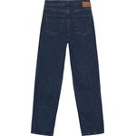 Calça Feminina Mom Bolso Funcional Em Jeans Com Elastano