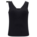 BLUSA MALHA CANELADO SEVILHA PRETA