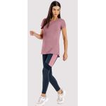 Blusa Manga Curta em Malha Alongada