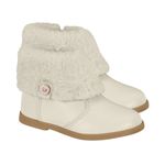 Bota Infantil Molekinha Napa Pelo Branco Off