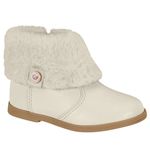 Bota Infantil Molekinha Napa Pelo Branco Off