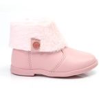 Bota Infantil Menina Molekinha Pelo- Rosa