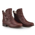 Bota Feminina Bottero 348401 Chelsea Couro Cano Curto Pelo - Preto