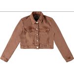 Jaqueta Cropped Feminina Em Sarja Com Elastano - ENFIM