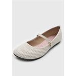 Sapatilha Moleca Textil Off-White