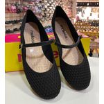 Sapatilha Boneca Moleca Texturizada Preto