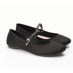 Sapatilha Boneca Moleca Texturizada Preto