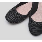 Sapatilha feminina animal print com laço preta | Moleca