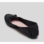 Sapatilha feminina animal print com laço preta | Moleca