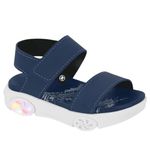 Sandalia Papete Infantil Molekinho Bebe Rodinhas Led - Azul