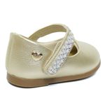 Sapatilha Infantil Klin Princesa Baby Pérolas - Dourado