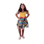 Vestido Festa Junina Estampado Decorado