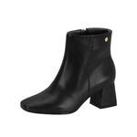 Bota Feminina Salto Bloco Baixa Cano Médio Preta