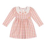 Vestido Bebê Menina Xadrez Gola Boneca Colorittá Rosa 71146