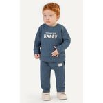 Conjunto Bebê Menino Malha Tricô Colorittá Azul