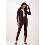 Lunender - Cardigan de Malha Canelada com Decote