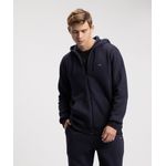 Jaqueta Com Capuz E Zíper Em Moletom Camel