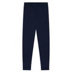 Calça Slim Em Moletom De Algodão Com Bolsos Marinho