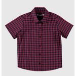 Camisa Infantil Menino Manga Curta Xadrez Em Tricoline Malwee Kids