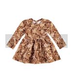 Vestido Body Menina Manga Longa Estampado Em Algodão - Carinhoso