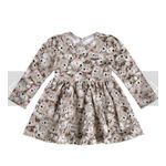 Vestido Body Menina Manga Longa Estampado Em Algodão - Carinhoso