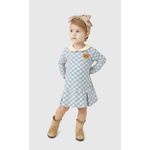 Vestido Menina Com Gola E Aplique Bordado Em Algodão - Carinhoso