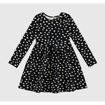 Vestido Infantil Acinturado Manga Longa Em Algodão Malwee Kids