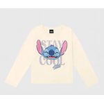 Blusa Infantil Menina Manga Longa Stay Cool Stitch Disney Malwee Kids