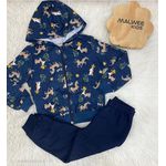 Conjunto Infantil Menino Jaqueta E Calça Em Moletom Flanelado Malwee Kids
