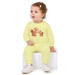 Conjunto Infantil Menina Blusão E Calça Em Moletom Flanelado Malwee Kids