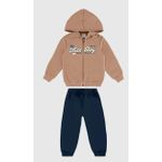 Conjunto Longo Infantil Menino Jaqueta Moletom Mescla Flanelado Malwee Kids