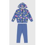 Conjunto Infantil Menina Jaqueta Em Moletom Stretch Flanelado Malwee Kids