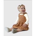 Conjunto Menina Body Manga Longa E Vestido Malha Jacquard Lurex - Carinhoso